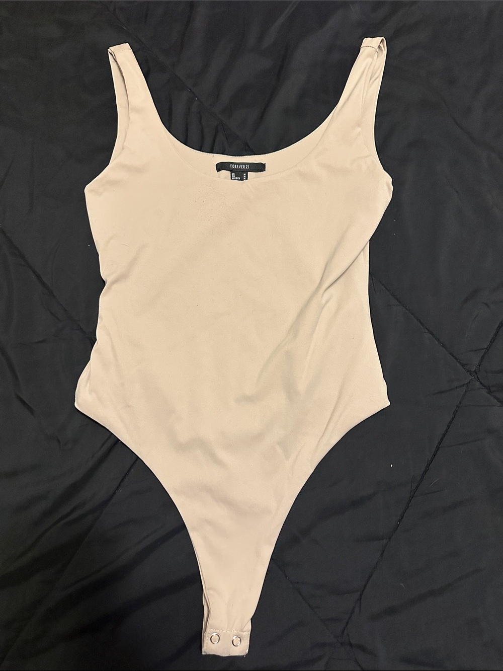 Forever 21 Kids Cream Scoop Neck One-Piece Bodysuit